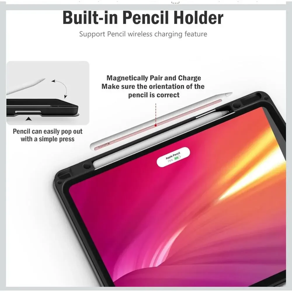 Open box Antbox for iPad Pro 11 Inch Case M5 2025/M4 2024, Built-in Pencil Holde